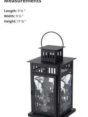 IKEA Kustfyr Lantern for Pillar Candle. 17.25 in